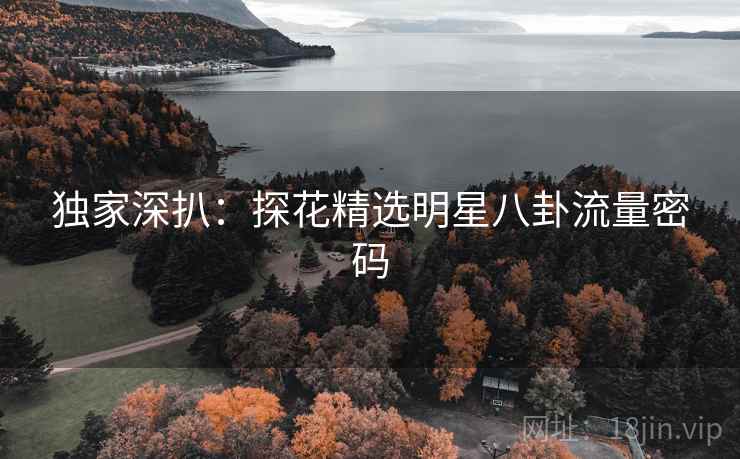 独家深扒:探花精选明星八卦流量密码 独家深扒:探花精选明星八卦流量密码