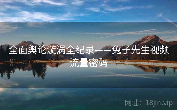 全面舆论漩涡全纪录——兔子先生视频流量密码
